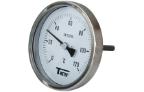 1685 - Thermomètre inox axial 63 mm à cadran Ø100