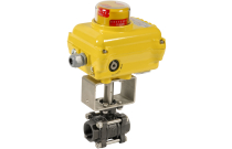 737 XS - Vanne boisseau 3 pièces acier vapeur et moteur électrique SA