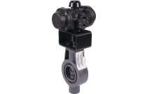 K210 PVC - Vanne à papillon STUBBE PVC-U avec actionneur pneumatique
