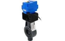 K210 PVC - Vanne à papillon STUBBE PVC-U avec servomoteur électrique TCR-N
