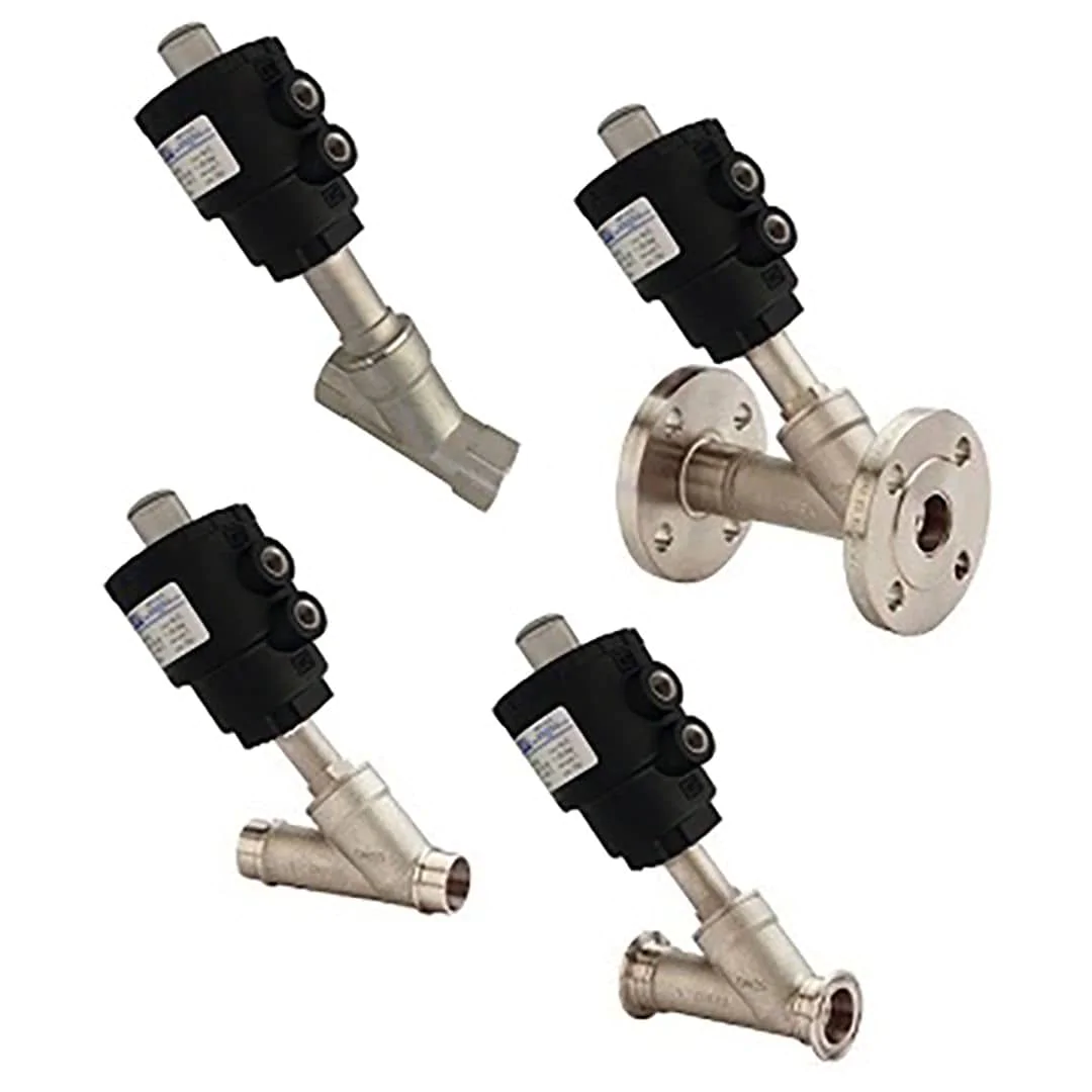 Vannes à siège incliné pneumatiques ZEUS et ARES