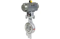 1113 - Robinet à papillon acier double excentration actionneur pneumatique