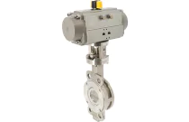 1119 - Robinet à papillon double excentration inox + actionneur pneumatique