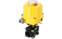 737 XS - Robinet boisseau 3 pièces acier PN63 et moteur électrique SA