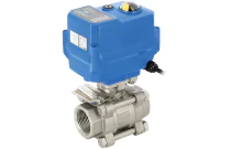 746 XS - Robinet boisseau sphérique 3 pièces inox + servomoteur électrique TCR-N