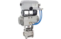 ELSA V-PORT - Robinet tournant sphérique 3 pièces inox de régulation