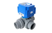 LYVA 4-3 - Vanne à sphère électrique PVC-C 3 voies